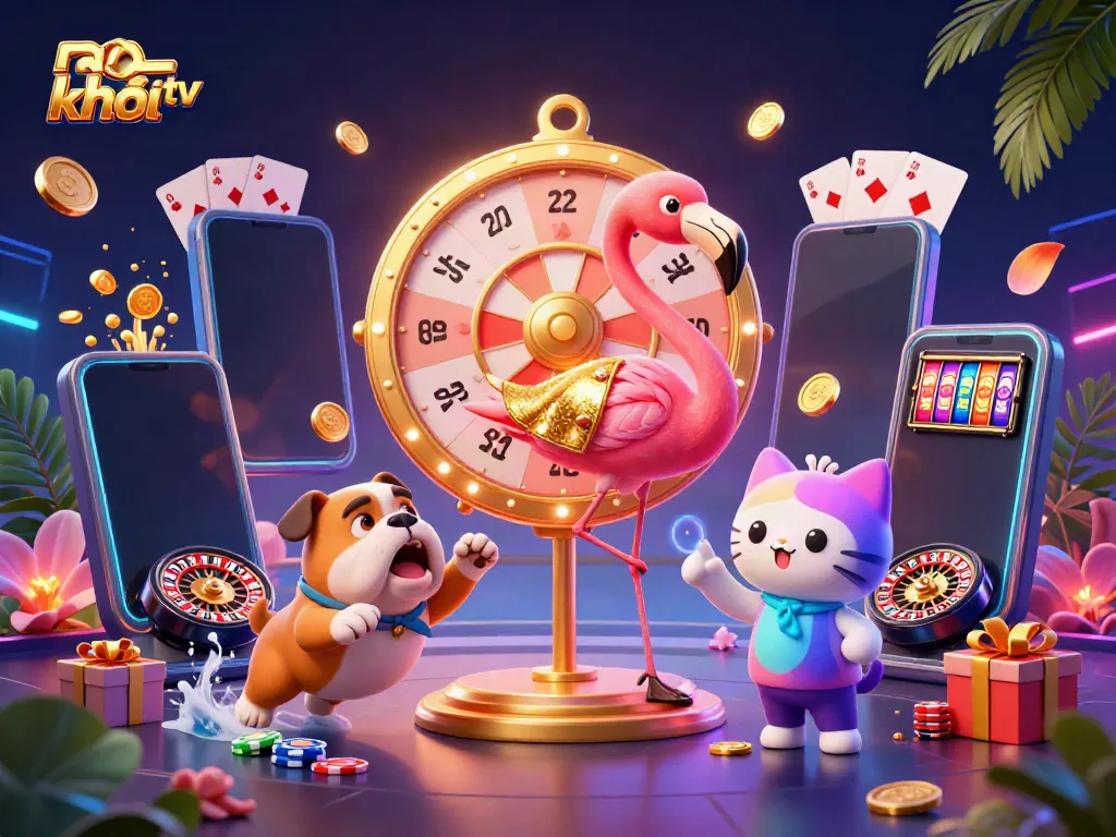 ra khơi tv showcases captivating characters in a dynamic gambling scene with vibrant gaming elements.
