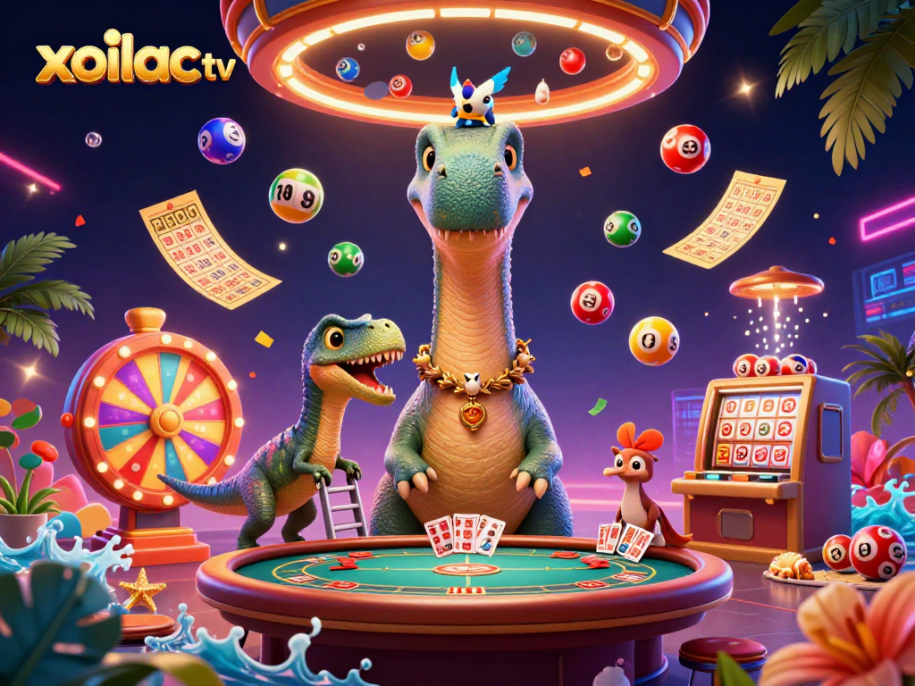 Play exciting games on xoilac tv with vibrant casino characters and thrilling elements!
